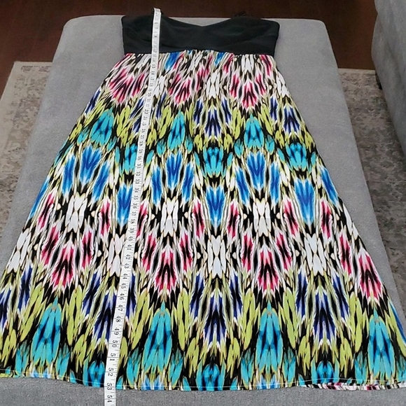 🆕️ Nicole by Nicole Miller Colorful Maxi Sleeveless Chiffon Dress SIZE: 14 - Picture 8 of 10